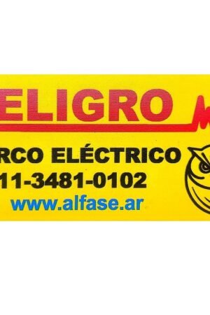 Cartel Peligro Reglamentario Cerco Eléctrico x 1 unidad