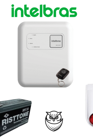 Kit Energizador Elc6012 Intelbras + Bateria + sirena