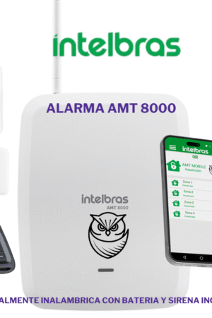 Kit Alarma Intelbras Amt8000 totalmente Inalambrica Monitoreo App 605