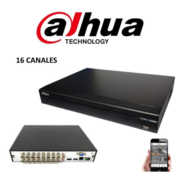 Dvr Xvr Seguridad Dahua 1080p 16 Canales + 2 Ip 1080p H265